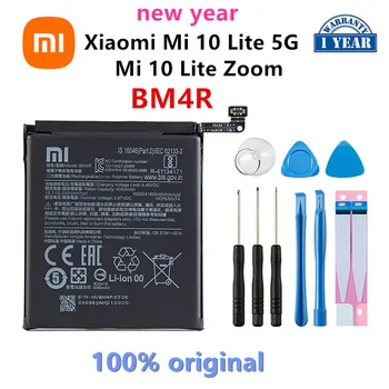 XIAO MI 100% Originalus BM4R 4160mAh Baterija Xiaomi Mi 10 Lite 5G Vti 10 Lite Zoom Telefonas Pakeitimo Baterijas +Įrankiai