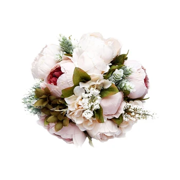 Rausva Balta Vestuvinė Puokštė Rankų darbo Dirbtinių Gėlių, Rožių Buque Casamento Nuotakos Puokštės, Vestuvių Papuošimai Santuokos