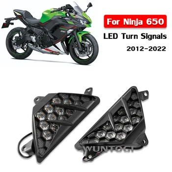 ZX-6R Motociklo LED Posūkio Signalo Lemputė Lemputė Flashers Už Kawasaki NINJA 300 400 Ninja 650 2022 Ninja 1000 Signalas