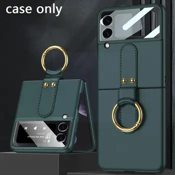 Matte Slim Case For Samsung Galaxy Z Flip 3 Flip3 Atveju Su Telefono Laikikliu PC kietas lukštas, Fotoaparato Objektyvo Dangtelis Raštas R6F0