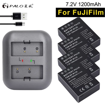 PALO skaitmeninis baterijų 4pcs NP-W126 +kroviklis fotoaparato baterija FUJL X-E3/2/1 Pro1/2 X-E2S/100F/M1/A1/2/10 X-T1/20 HS50/35/30EXR