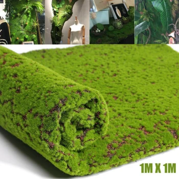 Augalų Dirbtinio Moss Netikrą Žalia 100x100cm Tinka Parduotuvę Namuose Terasa Vejos Kilimėlis Moss Modeliavimas Augalų