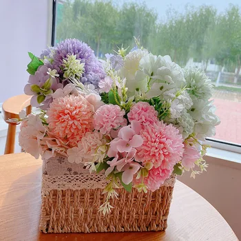 7 Vadovai Hydrangea Chrizantemų Modeliavimas Gėlių Vestuvių Gėlių Kompozicijų Hotel In Vėjo Gėlių Pluoštas Namų Puošybai Lentelė