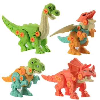 4PCS Vaikai Dinozaurų Žaislai išnarstyti Dinozaurai Su Įrankiais, 