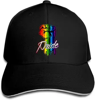 Pasididžiavimas Vaivorykštė Pirmoji LGBT Unisex Beisbolo kepuraitę Reguliuojamas Skrybėlę Sandwich Bžūp Hip-Hop Skrybėlės Trucker Tėtis Skrybėlės