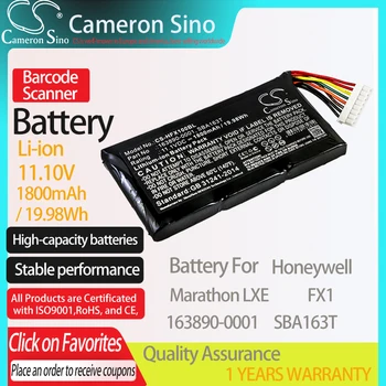 CameronSino Baterija Honeywell Maratonas LXE FX1 tinka Honeywell 163890-0001 SBA163T brūkšninių kodų Skaitytuvas baterija 1800mAh/19.98 Wh