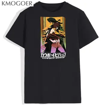 Cowboy Bebop Grupės Anime, Japonų animacinių filmų Spausdinimo Vyrai Tee Marškinėliai Topai Gatvės Mados T-shirt Mens Atsitiktinis Vasaros T Shirts 2022