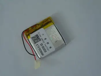 Polimero ličio baterija gamintojai tiesioginės rinkodaros 653030 3.7 V 550mah garsiakalbis medicinos grožio produktai