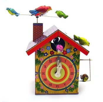 Suaugusiųjų Kolekciją Retro Vėjo iki žaislas Metalo Indas sukasi paukščių žadintuvas paukštis namas Prisukamas žaislas modelis sumos dovanų senovinių žaislų