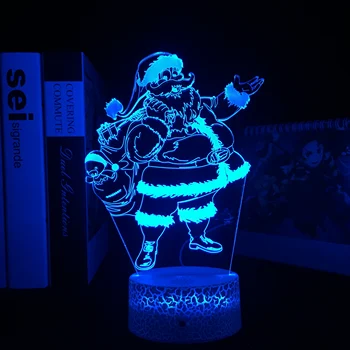 Santa Claus 3D LED Nakties Šviesos Touch Remote Contro Spalvinga Lempos Akrilo Stalo Lempa Kalėdų Dovanų Kambario Atmosferą Dekoras