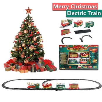 Kalėdų Traukinio Rinkinį Geležinkelio Bėgių, Žaislų, Kūrybinės Dekoro Kalėdų Eglutė Traukinio Dovana Žaislas Vaikams Gimtadienio Linksmų Naujųjų Metų Šaliai Dovana