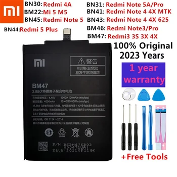 Xiao Mi Originalus Telefonas, Baterija Xiaomi Mi Hongmi Redmi Pastaba A1 3 3 3 VNT., 4 4X 4A 5A 5X M5 5 6 Plius Premjero S2 Pro Plus Baterijos