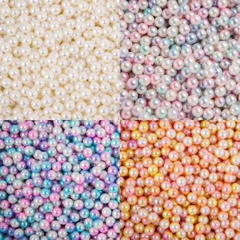 Imitacija, perlų ne Skylė spalvos, apvalios plastiko karoliukai žavesio prarasti karoliukai stendo granulių amatų, Juvelyrikos Priėmimo Namų Puošybai