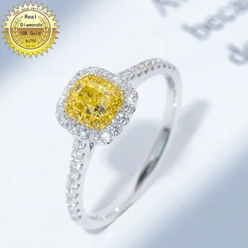 18k white gold Gamtos Nekilnojamojo 0.6 ct deimantinis žiedas Juvelyriniai dirbiniai Vestuvinis žiedas &Vestuvinis žiedas turi sertifikatą, H-M03