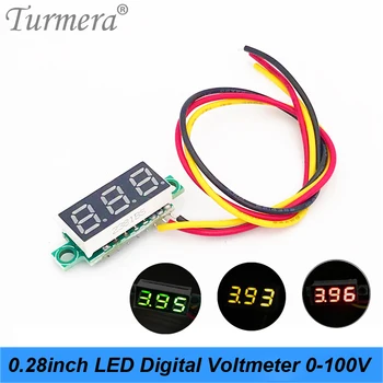0.28 colių DC LED Digital Voltmeter 0-100V Įtampos Matuoklis, Auto Automobilis Mobiliojo Maitinimo Įtampos Testeris Detektorius 12V Raudona Žalia Geltona