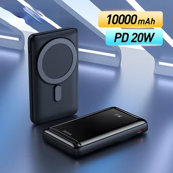 20W Belaidį Kroviklį Power Bank 10000mAh Belaidžio Įkrovimo Išorinė Baterija Skirta iPhone 12 13 Pro Max
