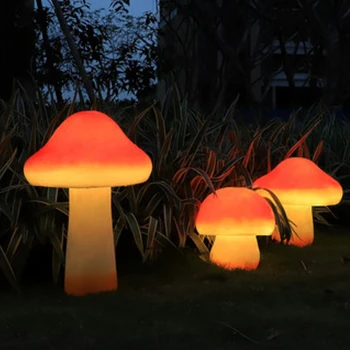lauko grybo lempa led šviesos modeliavimo lempos sodas sodo namu vaizdingoje vietoje, dekoratyvinis sodo lempos įdėta vejos lempos