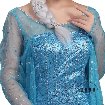 Naujas Atvykimo Elsa Karalienė Suaugusiųjų Suknelė Cosplay Kostiumas Helovinas Moterų, Mergaičių Šalis