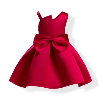Nauja vaikų bowknot suknelė suspender suknelė merginos princesė suknelė Kalėdų suknelė šalis gimtadienio suknelė 3-6-8-10 metų