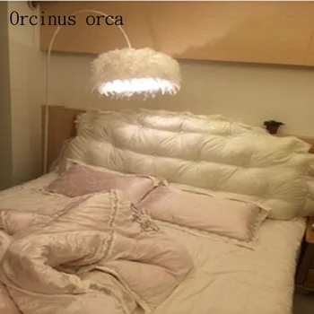 Šiaurės kūrybos LED plunksnų grindų lempos kambarį miegamasis šiltas, naktiniai staleliai, lempa vertikali stalo lempos Pašto nemokamai