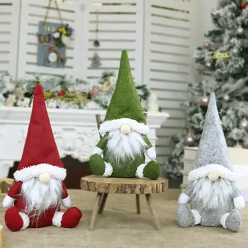 Kalėdinė Dekoracija Pakabučiai žaislų Už Medžio Kabo Ornamentu Senelio Rankų darbo Audinys Santa Lėlės Namų Dekoro Vaikų Dovanų