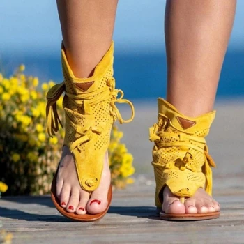 Moterų Retro Gladiatorių Sandalai Ponios Įrašą Kojų Vintage Batai Atsitiktinis Kutas Romos Mados Vasaros Moteris Batai Moterų Sandalai 2022