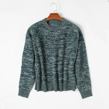 4 sluoksnių žiemos storio apvalios kaklo weaters minkštas išgalvotas kokybės 100% gryno kašmyro megztinis moterų megztinis didelio dydžio megztinis