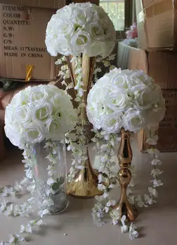 SPR Nemokamas pristatymas!10vnt/daug vestuvių dirbtinių gėlių kamuolys lentelė gėlių puošmena arch puošyba