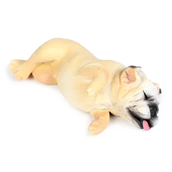 Vaikų modeliavimas statinio kietas laukinių gyvūnų modelio mažas mieguistas prancūzų Buldogų pet šuo vertus žaislas
