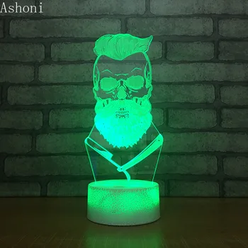 Naujas portretas 3D Stalo Lempa LED Touch 7 Spalva Keičiasi Naktį Šviesos Namų Dekoro Vaikams Kalėdų Dovanos