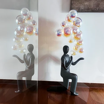 Burbulo pūtimo pav abstrakti skulptūra šiuolaikinio meno apdaila, pardavimų biuras modelis kambarį kambarį high-end animacinių filmų minkštas dekoras