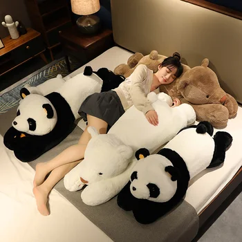 Mielas Pliušinis Linkę Giant Panda Ir Balta Rudasis Lokys, Didelė Lėlė, Minkšta Pagalvė, Pripildyti Medvilnės Kaip Dovana Draugei, Ir Vaikams