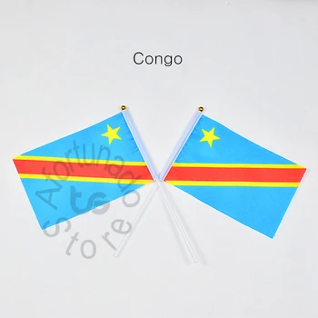 Dr Kongo Demokratinė Respublika Config vėliavos Banner 14*21cm vertus garbanojimo Nacionalinės vėliavos Namų Puošybai vėliavos banner