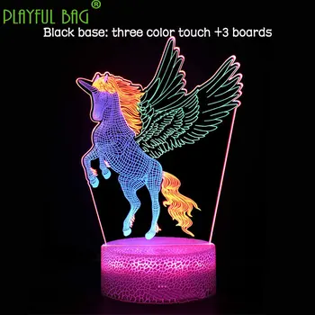 ŽAISMINGAS MAIŠELĮ Suaugusiųjų dekoratyvinis žaislai 3D led jutiklinis nuotolinio valdymo spalvos dinaminis šviesos paveikslas 