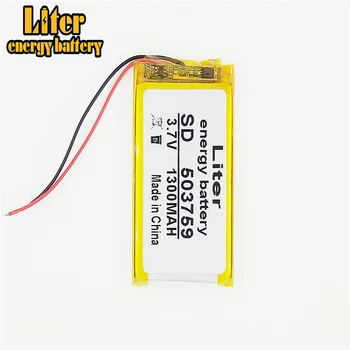 Li-Po geriausią bateriją prekės 503759 3.7 V, 1300mah Ličio polimerų Akumuliatorius su Apsaugos Valdybos GPS Skaitmeninių Produktų Fre