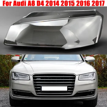 Audi A8 D4 2014 M. 2015 M. 2016 M. 2017 Žibintų Korpuso Lempos Atspalvis, Skaidrus, Objektyvo Dangtelis Priekinis Žibintas Padengti Automobilių Reikmenys