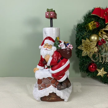 VORMIR Dervos Santa Claus Roll Turėtojas Popieriaus Saugojimo Statulėlės, Interjero Namų Virtuvės Restoranas Darbalaukio Dekoro Kalėdos Navidad Dovana