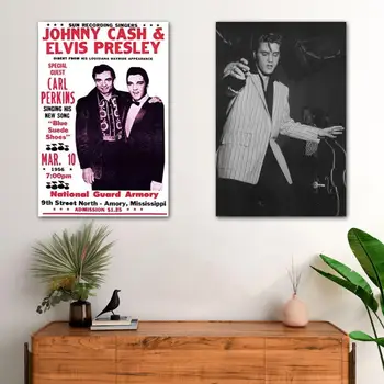 Elvis Presley Dainininkas Sienos Menas Drobė Plakatai Apdaila Meno 24x36 Plakatas Asmeninį Dovanų Šiuolaikinės Šeimos miegamojo Puošimas