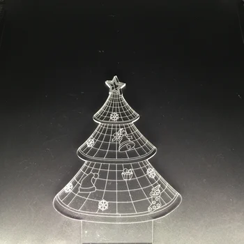Kalėdų Medžio Sniego Santa Claus Dekoro 3D Naktį Žibintai Stalo Lempa Šviesos Atmosfera Lempos Arylic Kolegijos Valdybos Naujovė Dovana