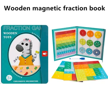Mediniai Vaikų Magnetinio Frakcija Mokymosi Matematikos Žaislas Parapijos Mokymo priemonių Aritmetinis Mokymosi Švietimo Žaislai vaikas Montessori