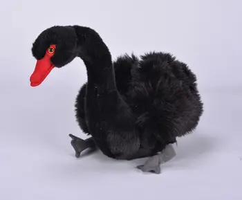 pliušinis black swan žaislas aukštos kokybės kūrybos swan lėlės dovana, apie 26cm