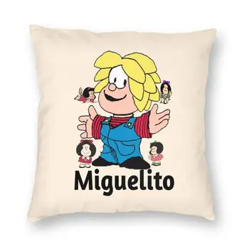 Miguelito Mafalda Draugams Prabanga Mesti Pagalvę Padengti Namų dekoro Quino Manga Pagalvėles už Sofos