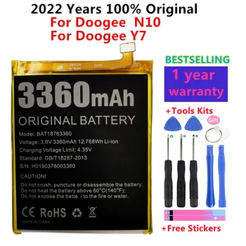 100% Originalus Aukštos Kokybės Naujas 3360mAh Bateriją Už Doogee Y7 N10 mobiliojo Telefono Baterija Baterijos Bateria