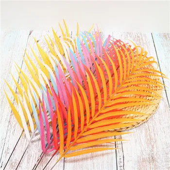 plastikinės ventiliatoriaus formos lapų filialas modeliavimas palmių lapų namų vestuvių dekoravimas augalų, gėlių sienos lapų filialas kabantys augalai