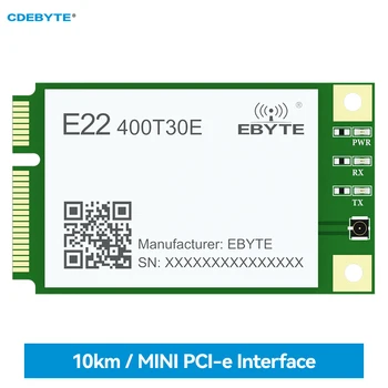 Belaidžio LoRa Plėstinio Spektro Modulis 433MHz CDEBYTE E22-400T30E MINI PCI-e Standartinę Sąsają, 30dBm 10KM UART/RS485/RS232/USB