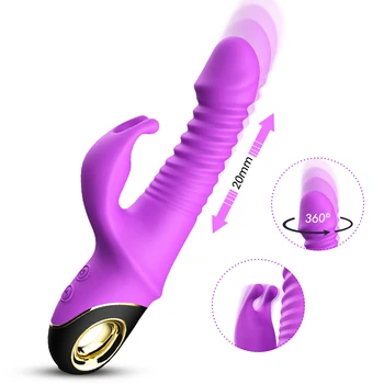 G Spot Vibratorius Sūpynės Ištraukiama privairavimo įrenginys, Dildo Triušis Vibratoriai Makšties Clit Massager Masturbator Orgazmas Sekso Žaislai Moterims, 18