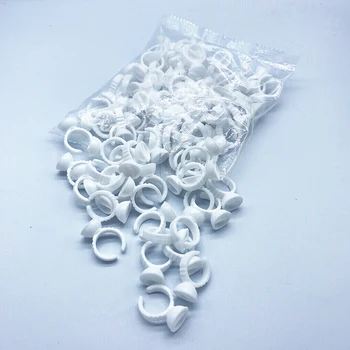 Vidutinės Disponuojamos permanentinis Makiažas pigmento Žiedas bžūp 100vnt Tatuiruotė Priedai, rašalo puodeliai žiedas