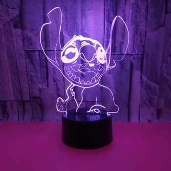 3D Šuo Lempa 7 Spalvų Keitimas Naktį lankstaus Nuotolinio Bazę Dovanos Vaikams Miegamojo Puošimas Akrilo Plokštės Palaikymas USB Įkrovimas