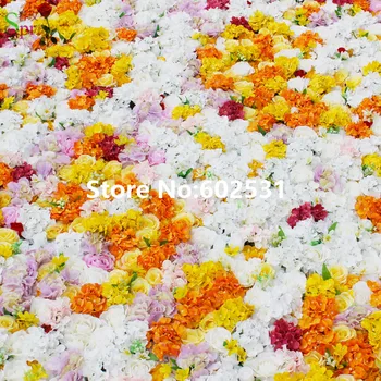SPR 2018 naują atvykimo 2,4 m*3m Dirbtinių rožių gėlių sienos palaipsniui-pasikeitė spalva vestuvių fonas arch stalo runner gėlių