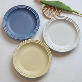 Prancūzijos Įspausti Raides Keramikos Plokštės Modernus Paprastumas Pusryčiai Duona Plokštės Popietės Arbata, Desertas Pyragas Patiekalų Namų Stalo